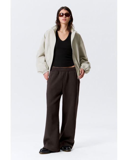Weekday Black Loose Long Heavyweight Sweatpants