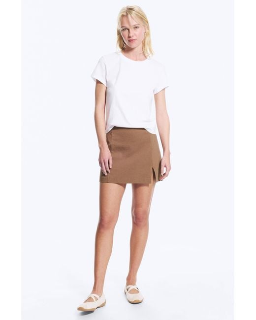 Monki White Low‑Rise Bengalin Mini Skirt
