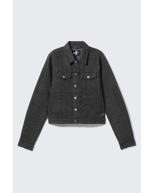 Cheap Monday Black Cm X Lb Issue Coated Denim Jacket