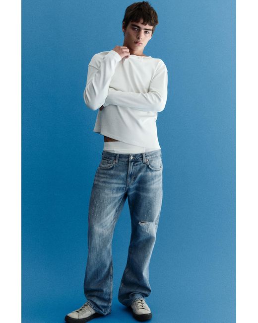 Weekday Blue Sky Low Rise Regular Bootcut Jeans for men