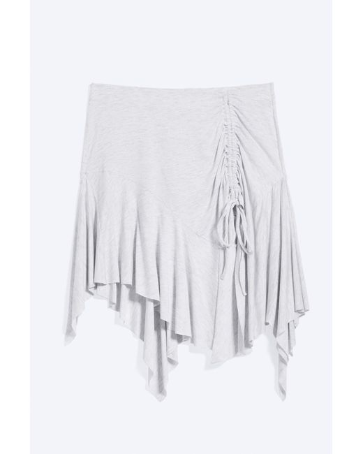 Monki White Asymmetrical Midi Skirt