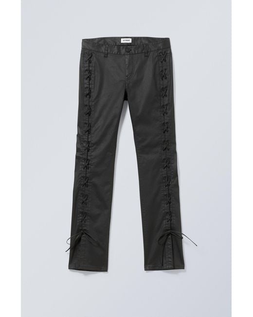 Weekday Black Cassidy Lace Up Trouser
