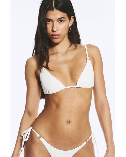 Weekday White Triangle Bikini Top