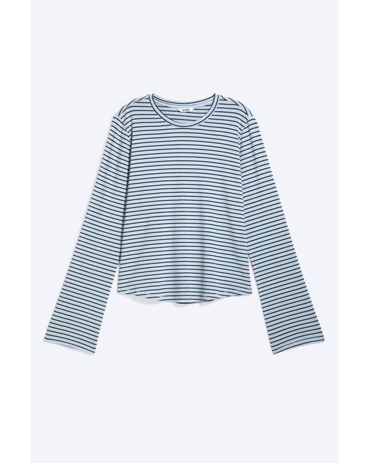 Monki Gray Long-Sleeved Viscose Top