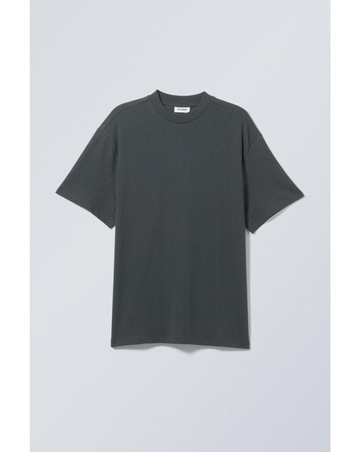 Weekday Black Great Heavyweight T-shirt for men