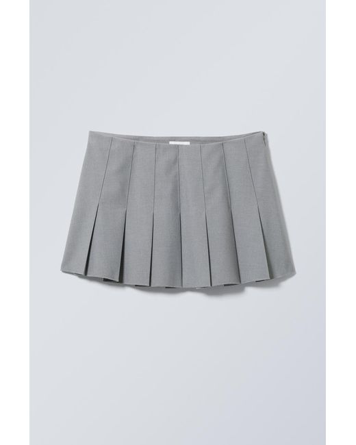 Weekday Black Short Pleated Mini Skirt