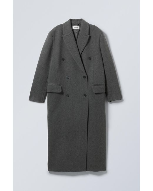 Weekday Gray Alex Oversized Wool Blend Coat for men