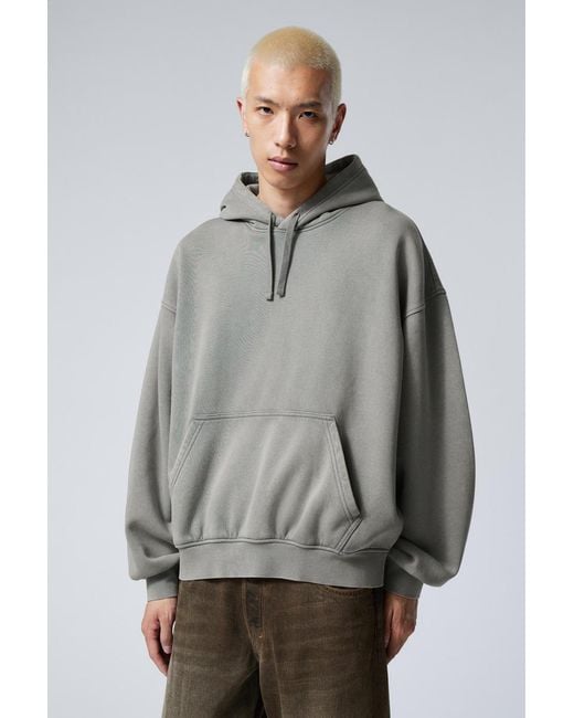 Weekday Gray Loose-fit Boxy Heavyweight Fleece Hoodie for men