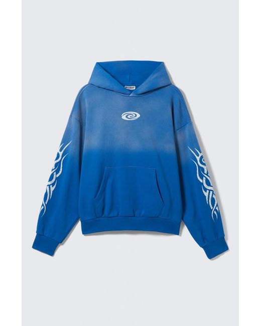 Weekday Quadratischer Graphic-Hoodie Mit Lockerer Passform in Blue für Herren