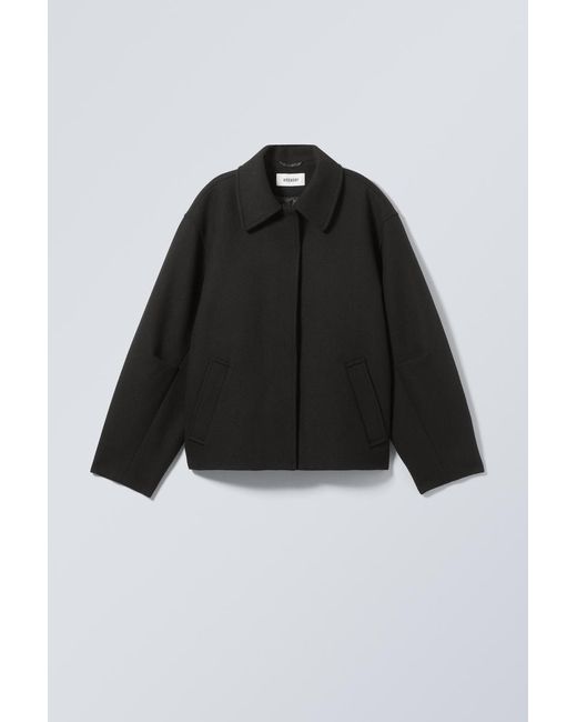 Weekday Black Tana Wool Blend Jacket