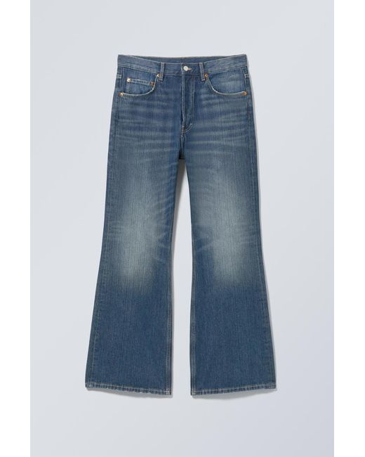 Weekday Blue Time Loose Bootcut Leg Jeans for men