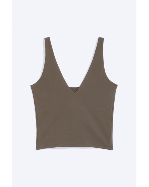 Weekday Multicolor Cropped Plunge Sports Top