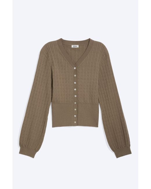 Monki Blue Knitted V-Neck Cardigan