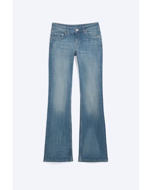 Weekday Blue Luna Low Rise Skinny Bootcut Jeans
