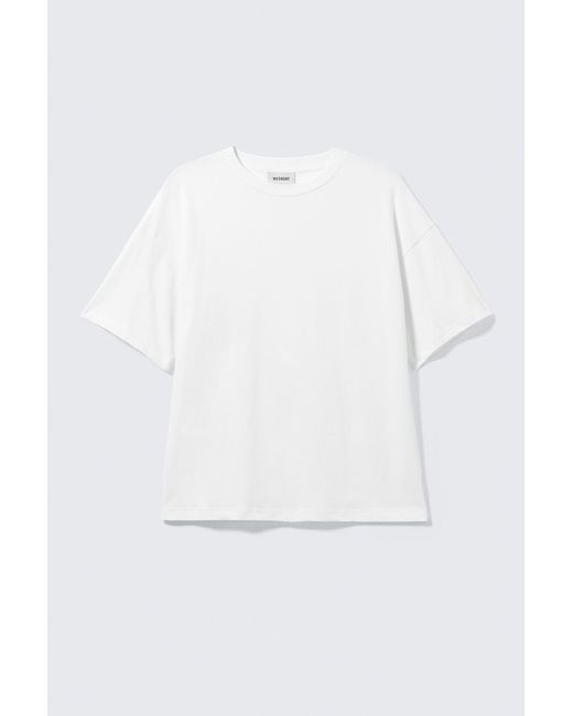 Weekday White Great Boxy Heavyweight T-shirt for men
