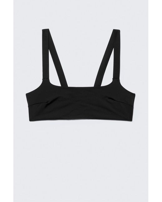 Monki Black Bikinioberteil Mit Quadratischem Ausschnitt