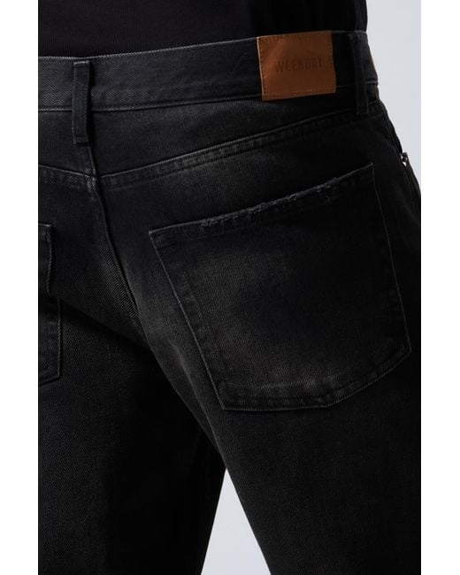 Weekday Black Motion Slim Bootcut Jeans for men