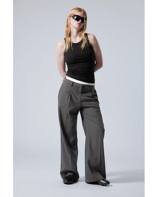 Weekday Gray Relaxed Fit Suiting Trousers