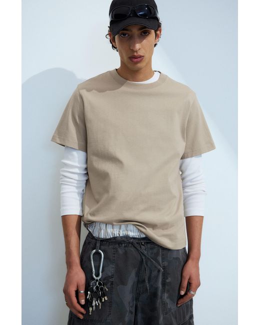 Weekday White Classic Fit T-Shirt for men