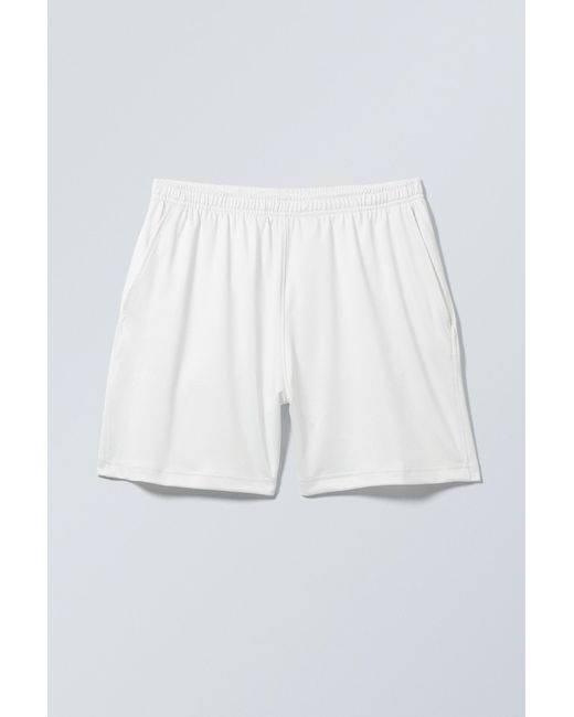 Weekday White Loose Wide Track Shorts