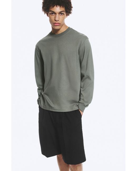 Weekday Gray Relaxed Long-Sleeved T-Shirt for men