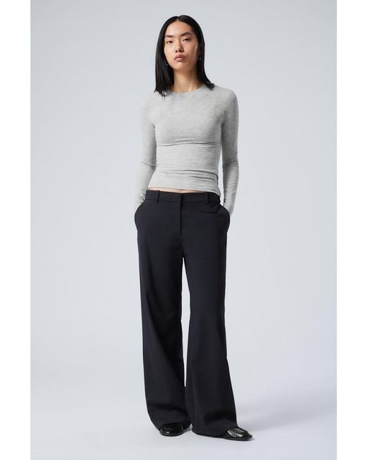 Weekday Blue Anzughose Mit Niedrigem Bund Und Geradem Bein
