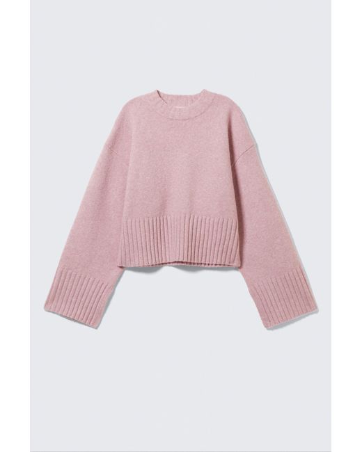 Monki Red Knitted Oversized Sweater