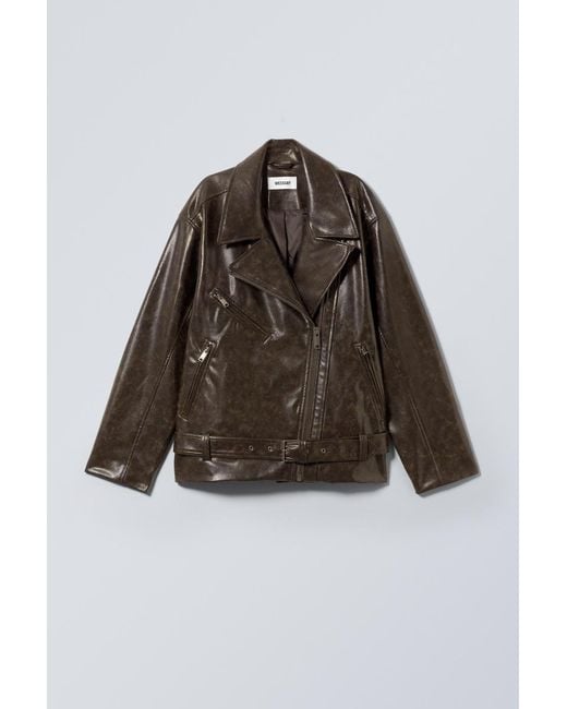 Monki faux leather biker jacket outlet