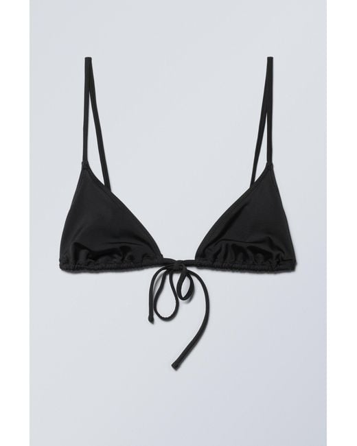 Weekday Black Triangle Bikini Top