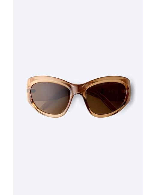 Weekday Gray Oversized Round Sunglasses for men