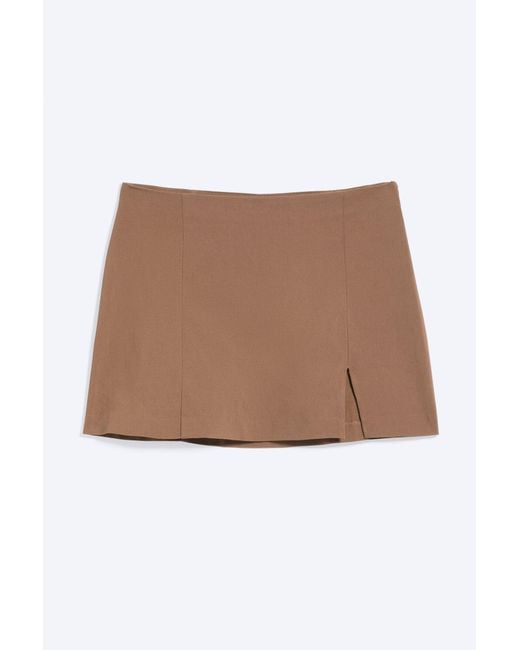 Monki White Low‑Rise Bengalin Mini Skirt