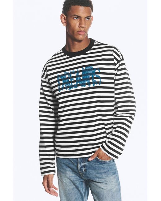 Weekday Blue Great Boxy Graphic Long Sleeve T-Shirt for men