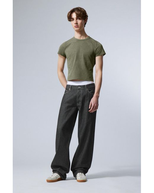 Weekday Gray Sphere Low Loose Jeans for men