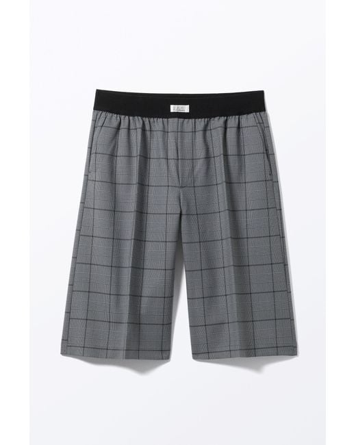 Monki Gray Relaxed Low Waisted Pull-On Shorts