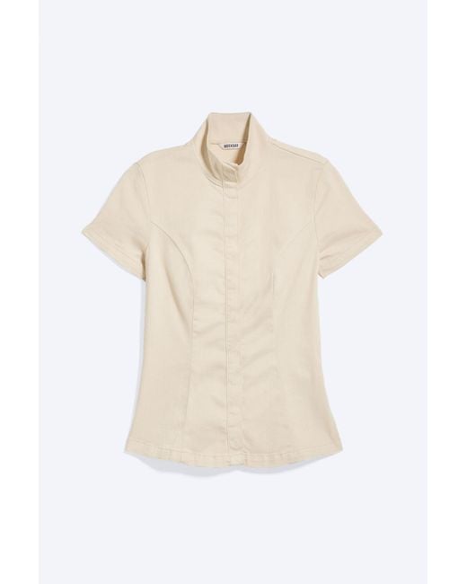 Weekday White Fitted Cotton Top