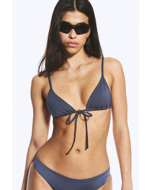Weekday Blue Triangle Bikini Top