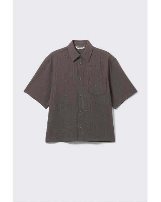Weekday Multicolor Boxy Short-Sleeved Cotton Shirt for men
