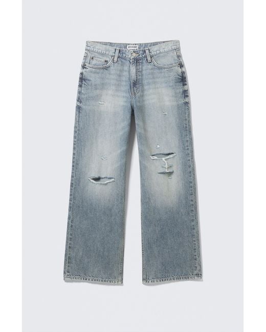 Weekday Blue Dynasty Low Rise Loose Wide Jeans