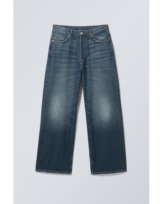 Weekday Blue Astro Loose Baggy Leg Jeans for men