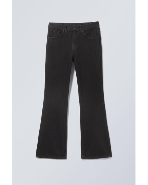 Weekday Black Mercury Mid Rise Relaxed Bootcut Jeans for men