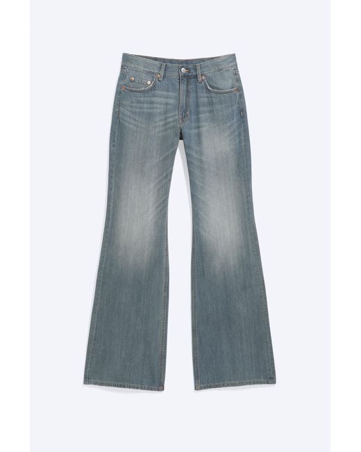 Weekday Blue Helix Low Rise Regular Flared Jeans