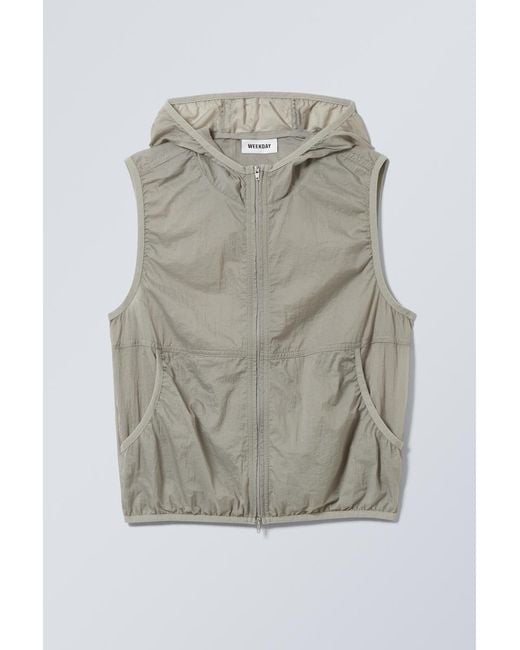Weekday Natural Transparente Nylon-Windbreaker-Weste