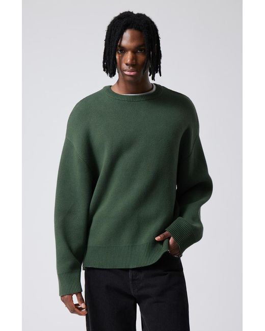 Weekday Oversized-Sweatshirt Cypher in Green für Herren