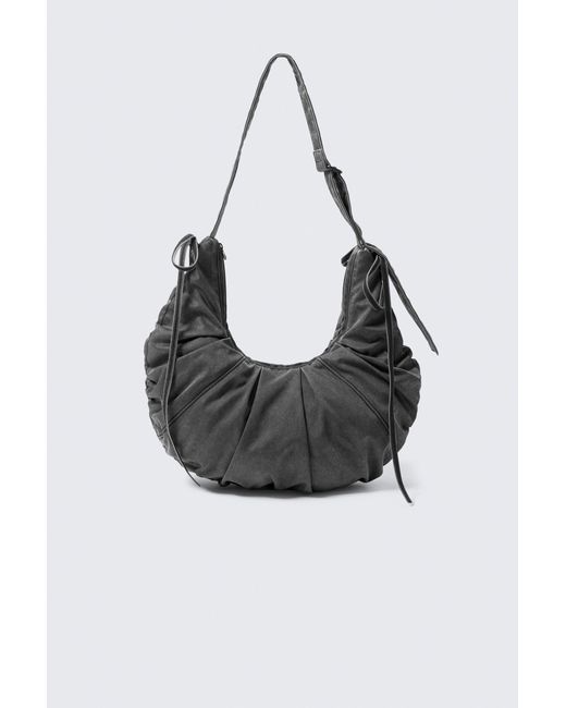 Weekday Black Ruched Crossbody Bag