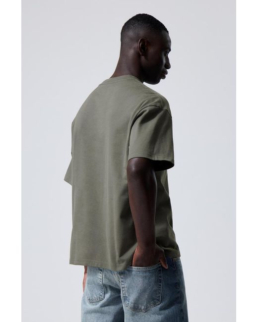 Weekday Gray Great Boxy Heavyweight T-shirt for men