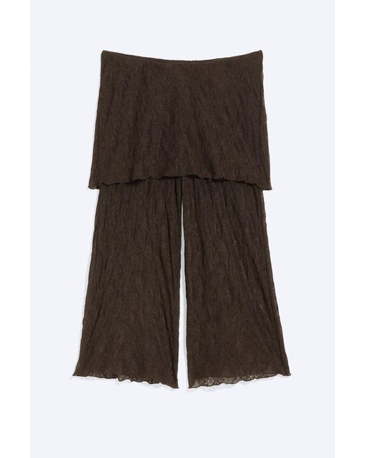 Monki Black Lace Capri Pants
