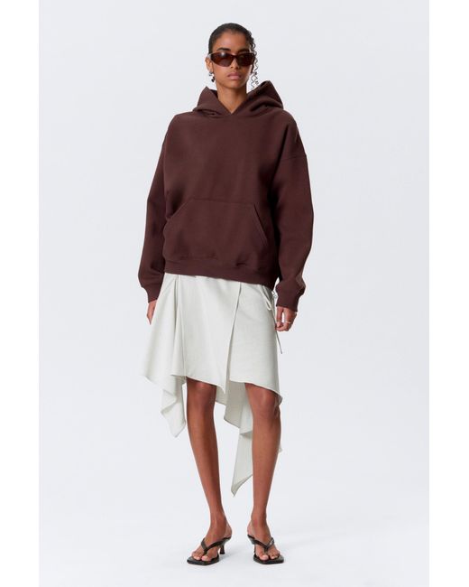 Weekday Red Oversized Heavyweight Hoodie