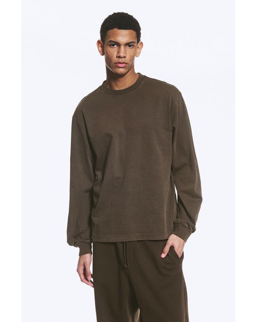 Weekday Brown Relaxed Long-Sleeved T-Shirt for men