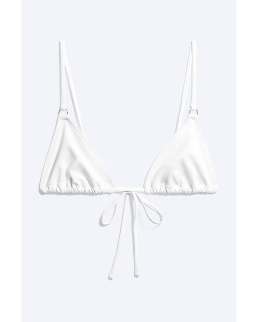 Weekday White Triangle Bikini Top