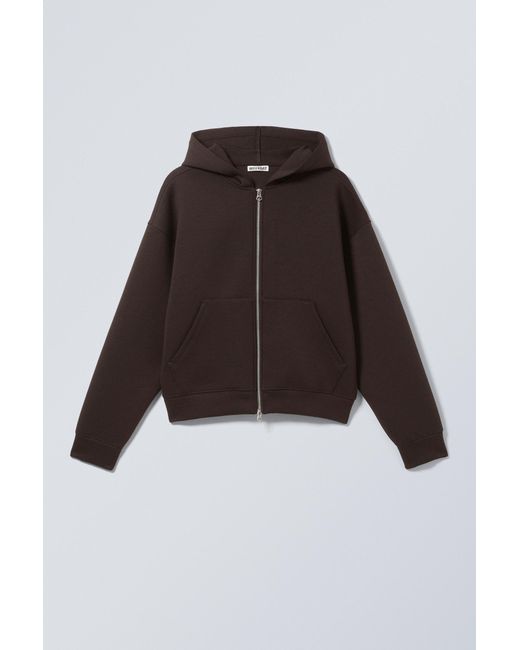 Weekday Blue Simon Scuba Zip Hoodie for men